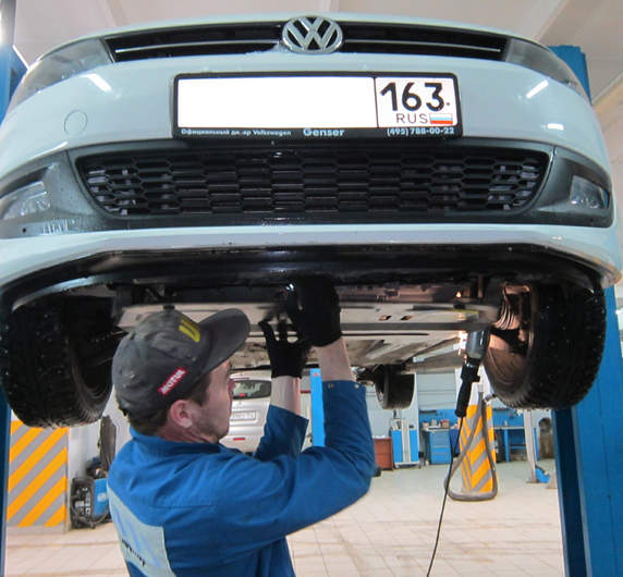 Установка защиты двигателя Volkswagen Polo